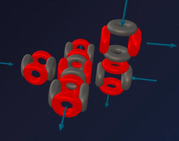 Magnesium-24 nucleus model